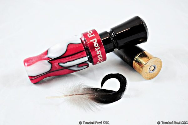 All Acrylic Mallard Call - Fire & Ice/Red & Black - Image 2