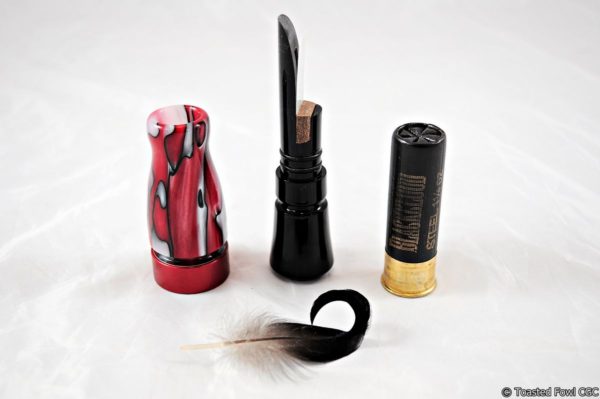 All Acrylic Mallard Call - Fire & Ice/Red & Black - Image 4