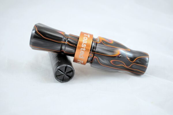 Lava - "Shaken Not Stirred" Acrylic Mallard Duck Call - Orange Band Exhaust Left