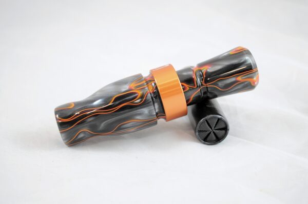 Lava - "Shaken Not Stirred" Acrylic Mallard Duck Call - Orange Band Exhaust Right